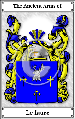 Le faure Family Crest Download (JPG)  Book Plated - 150 DPI